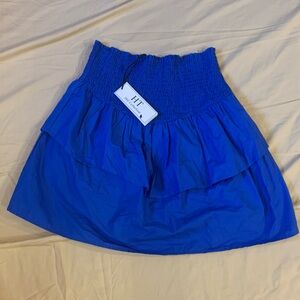 -NWT- HT 360 Collective Blue Layered Ruffle Mini Skirt